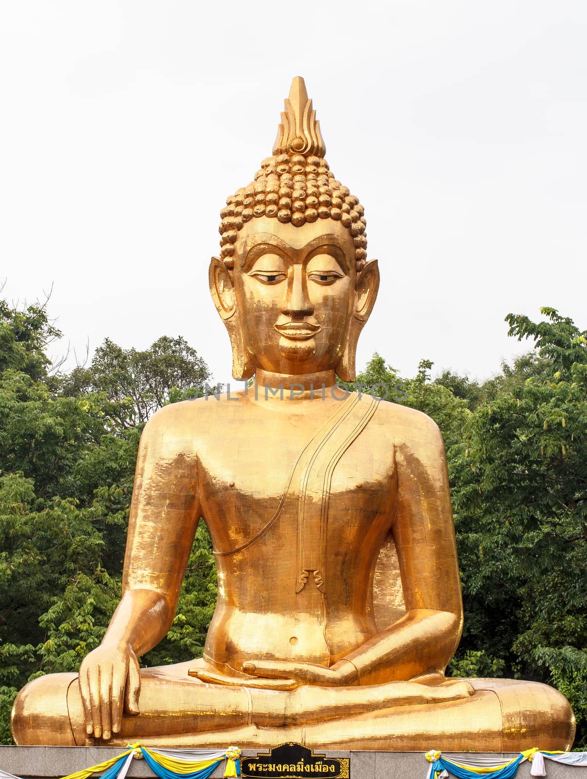 Golden Buddha temple in Thailand.