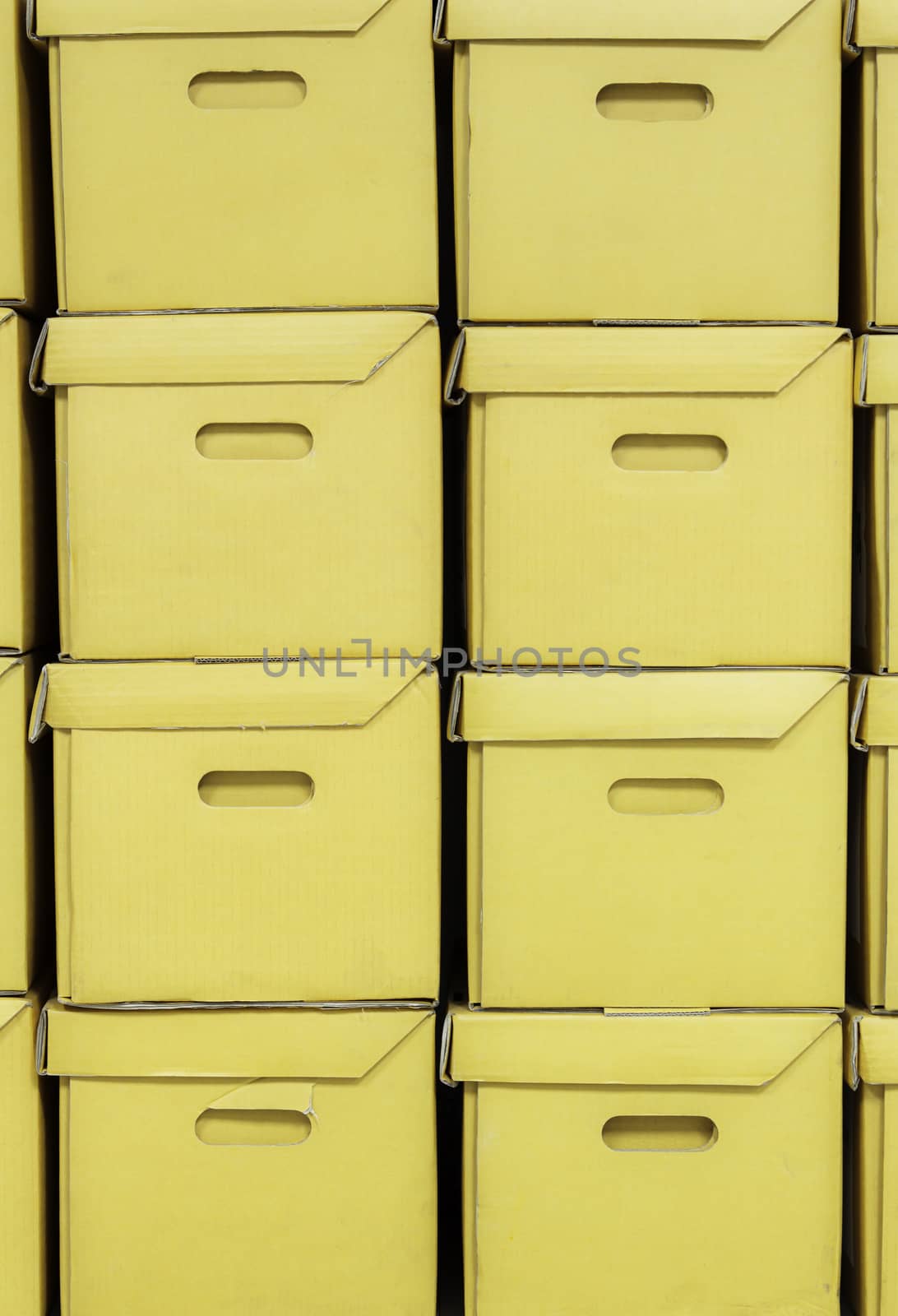 Paper box view on white background