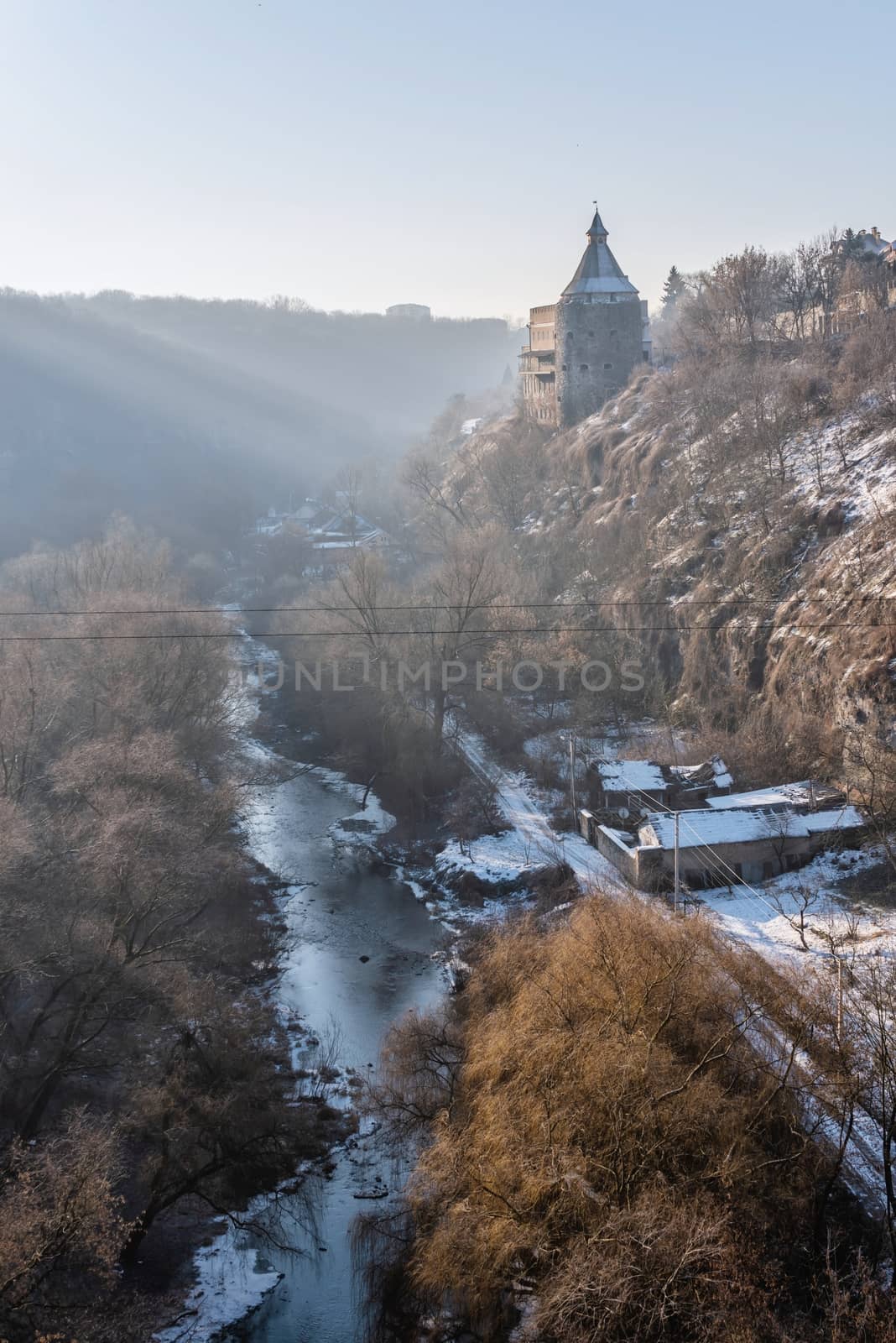 Smotrytsky canyon and river in Kamianets-Podilskyi, Ukraine by Multipedia