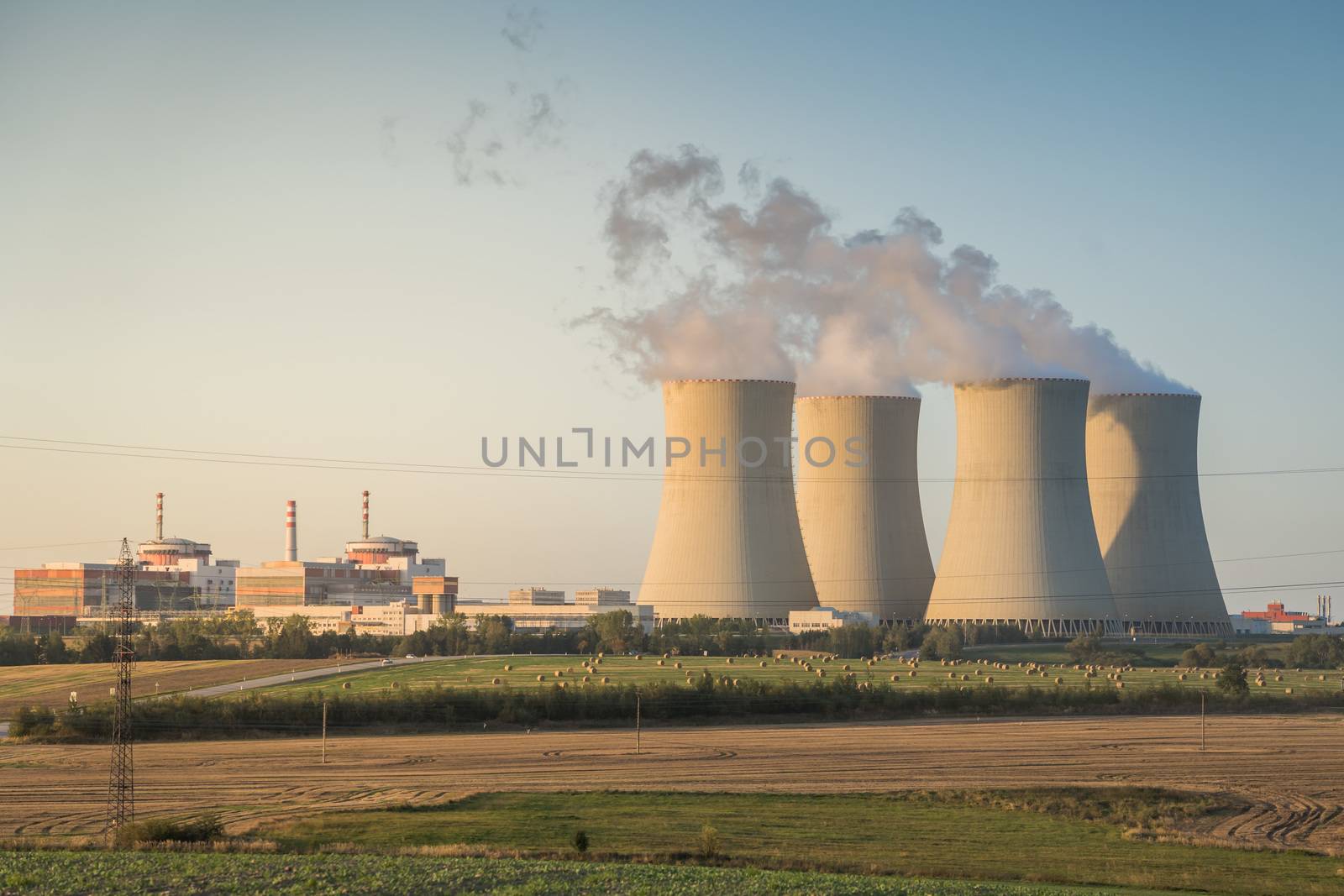 Nuclear Power Plant Temelin in South Behemia Czech Republic in autumn, photo with agriculture fields in foreground by petrsvoboda91