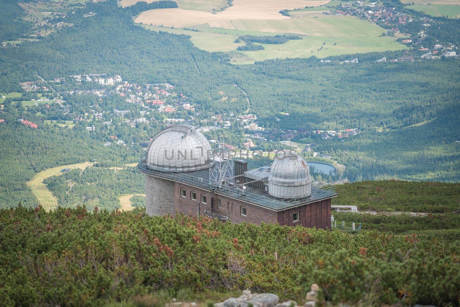 View of the observatory on Skalnate Pleso lake in late summer, High Tatras, Slovakia by petrsvoboda91