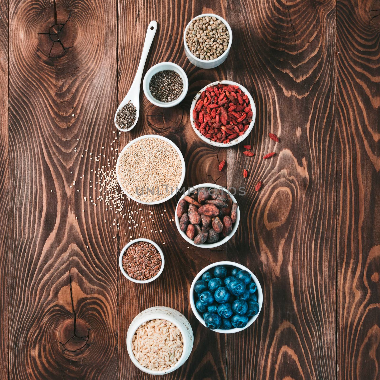 Various superfoods in small bowl by fascinadora