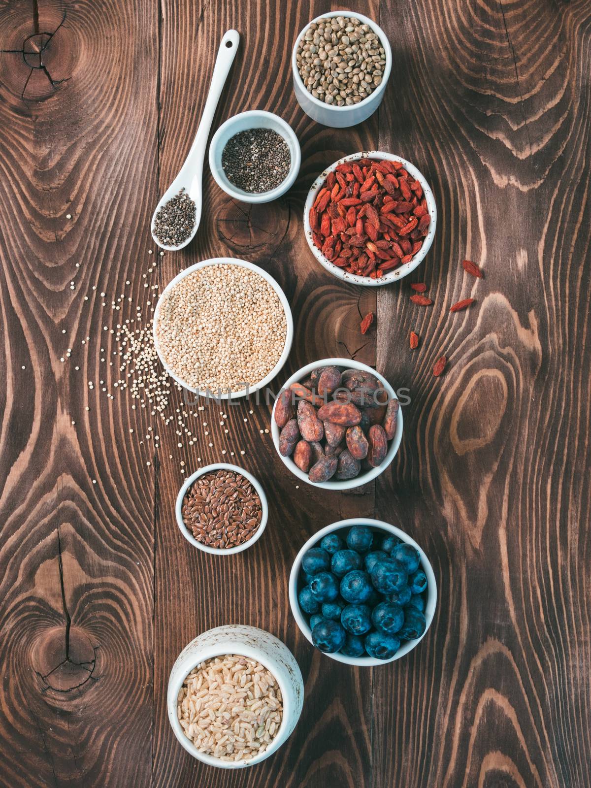 Various superfoods in small bowl by fascinadora