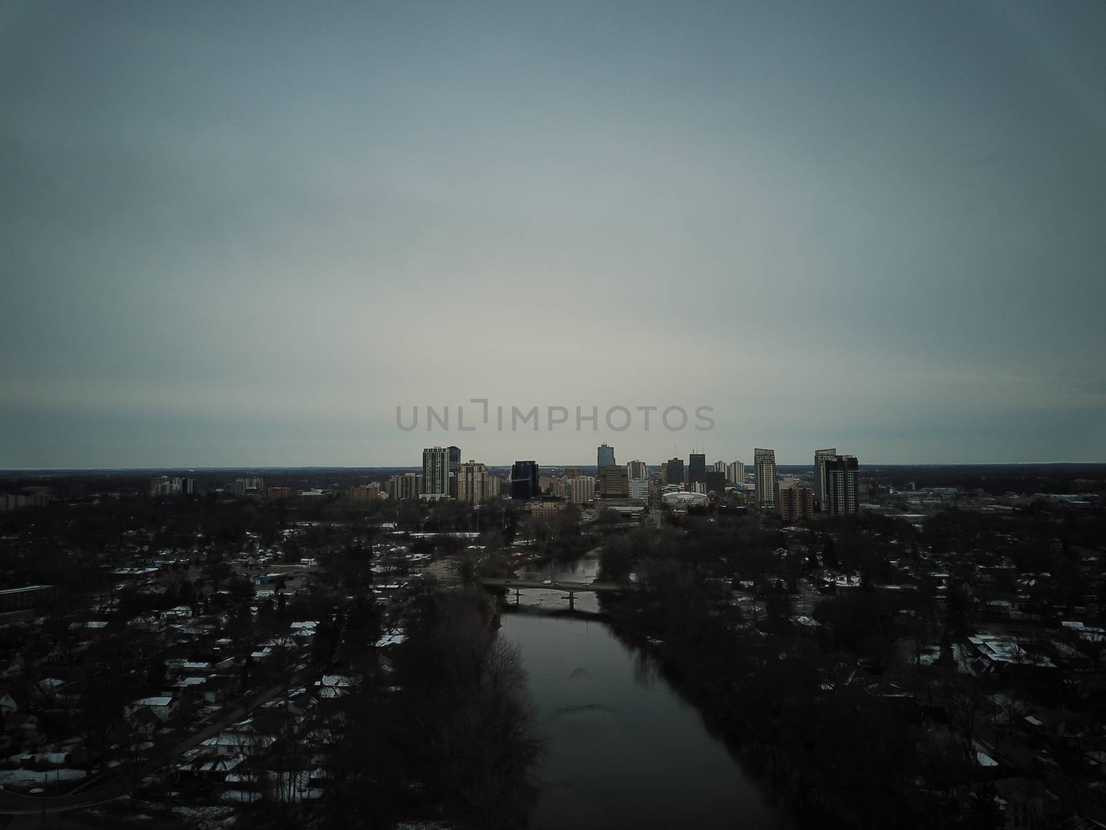 London Ontario Canada on a dreary winter day. High quality photo