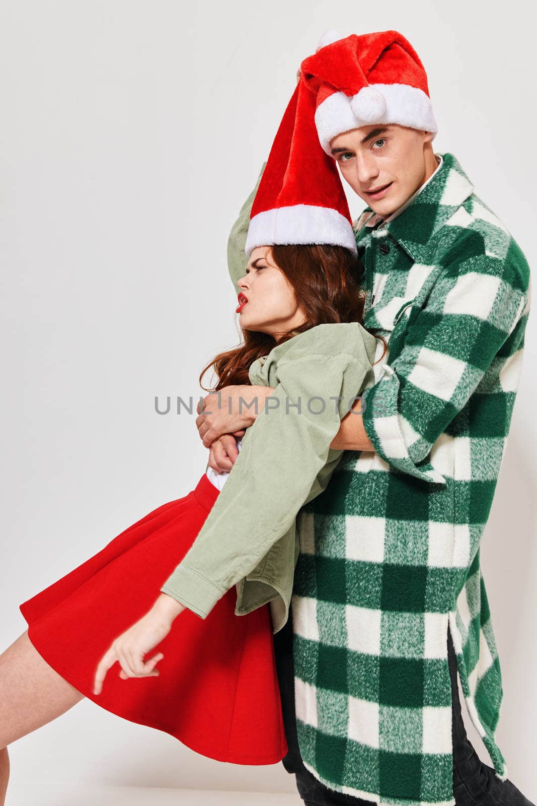 Man and woman holiday hug Friendship relationship support by SHOTPRIME