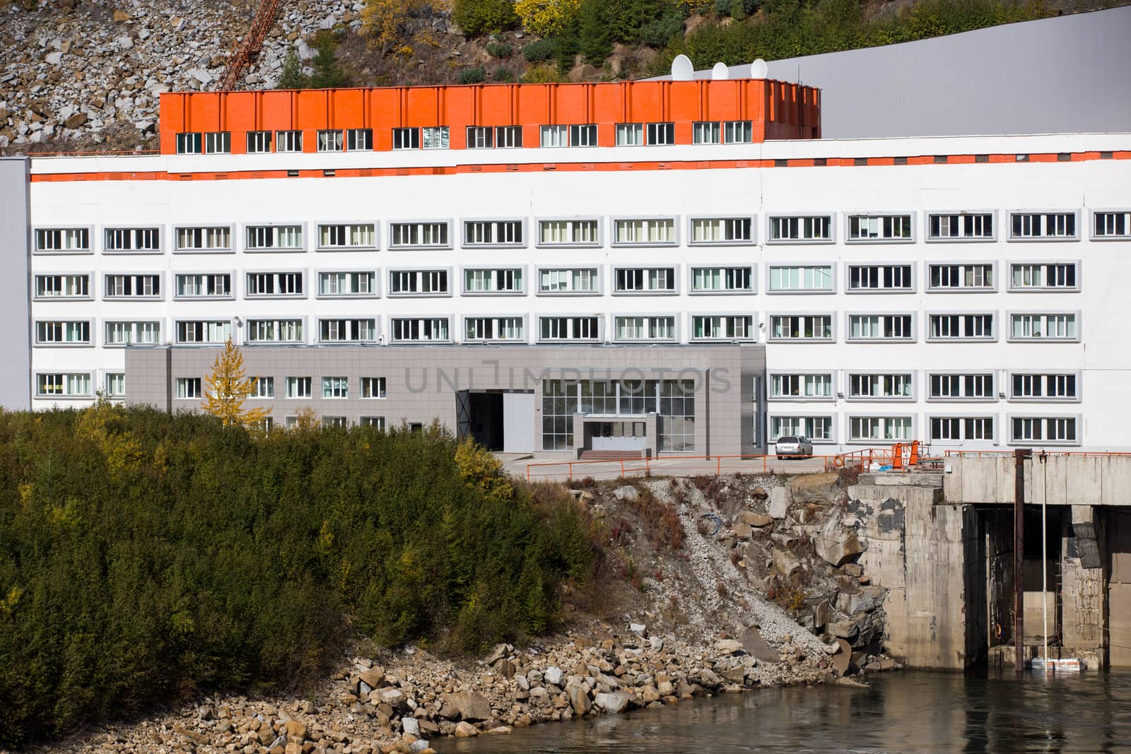 The main building of the Kolyma hydroelectric power station on the Kolyma River. by PrimDiscovery