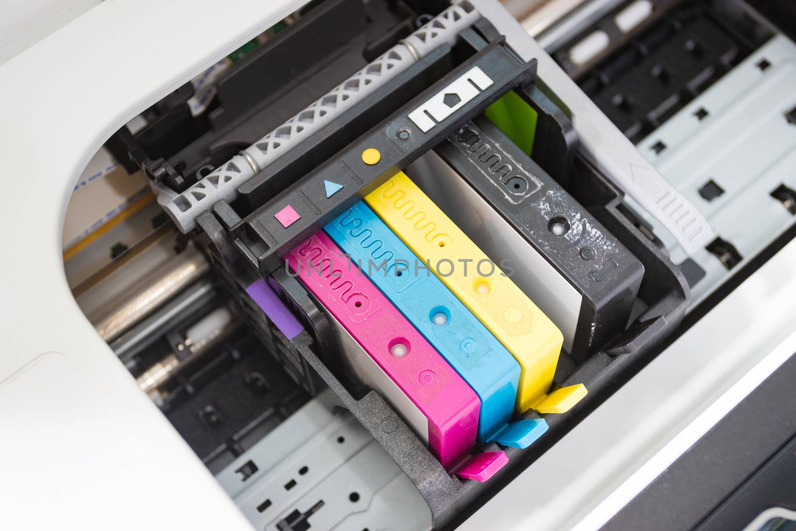 An ink cartridge or inkjet cartridge is a component of an inkjet printer that contains the ink four color