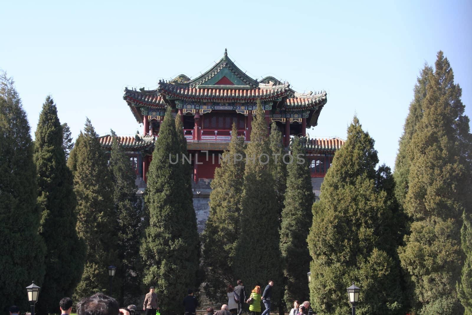 Beijing, China - November 1, 2016, Tower of the Fragrance of the Buddha (Foxiang Ge) in Summer Palace