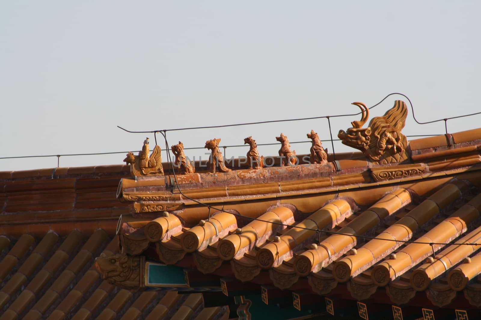 Beijing, China - November 1, 2016, Beautiful eaves of the Forbidden City