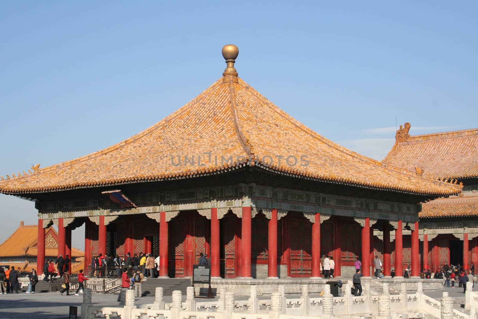 Beijing, China - November 1, 2016, Ancient royal palaces of the Forbidden City