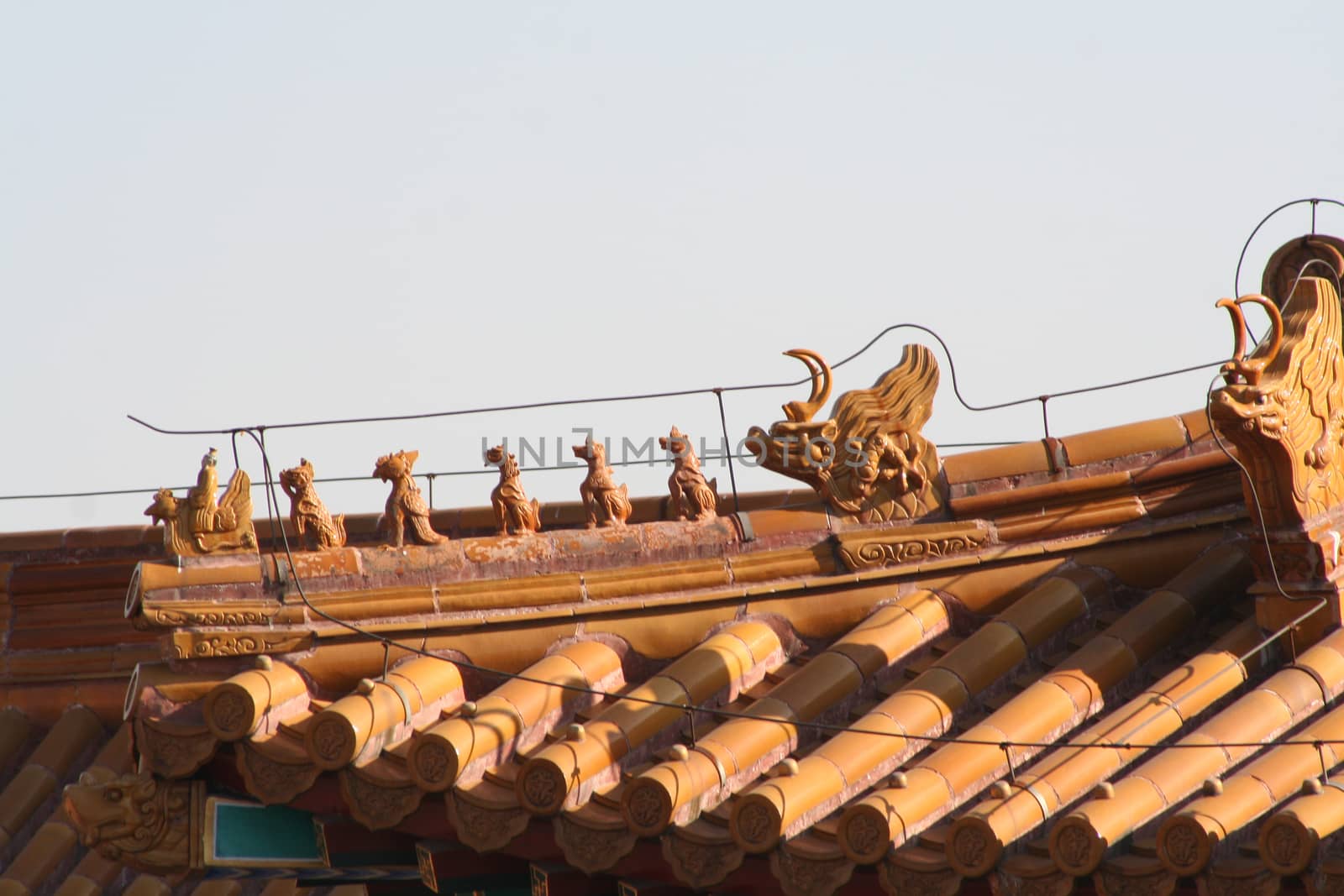 Beijing, China - November 1, 2016, Beautiful eaves of the Forbidden City