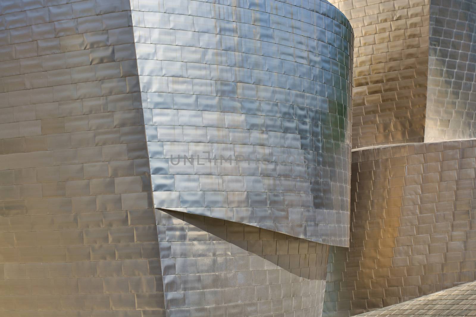 Details and close-up of the architecture of the Guggenheim Museum in Bilbao, Spain by kb79