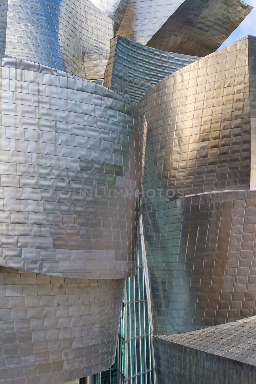 Details and close-up of the architecture of the Guggenheim Museum in Bilbao, Spain by kb79