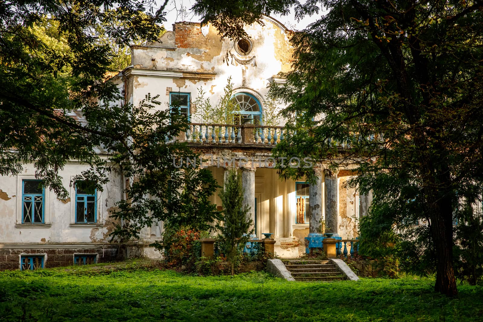 Old abandoned manor in the forest. by 9parusnikov