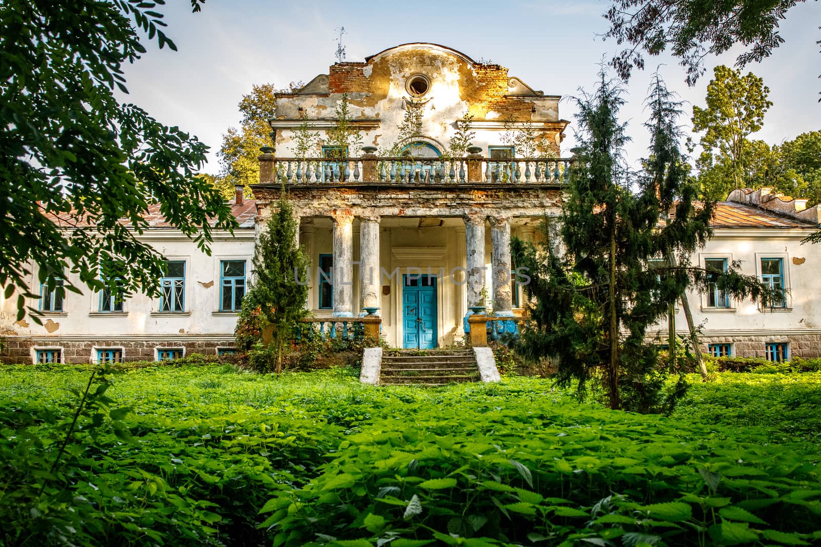 Old abandoned manor in the forest. by 9parusnikov