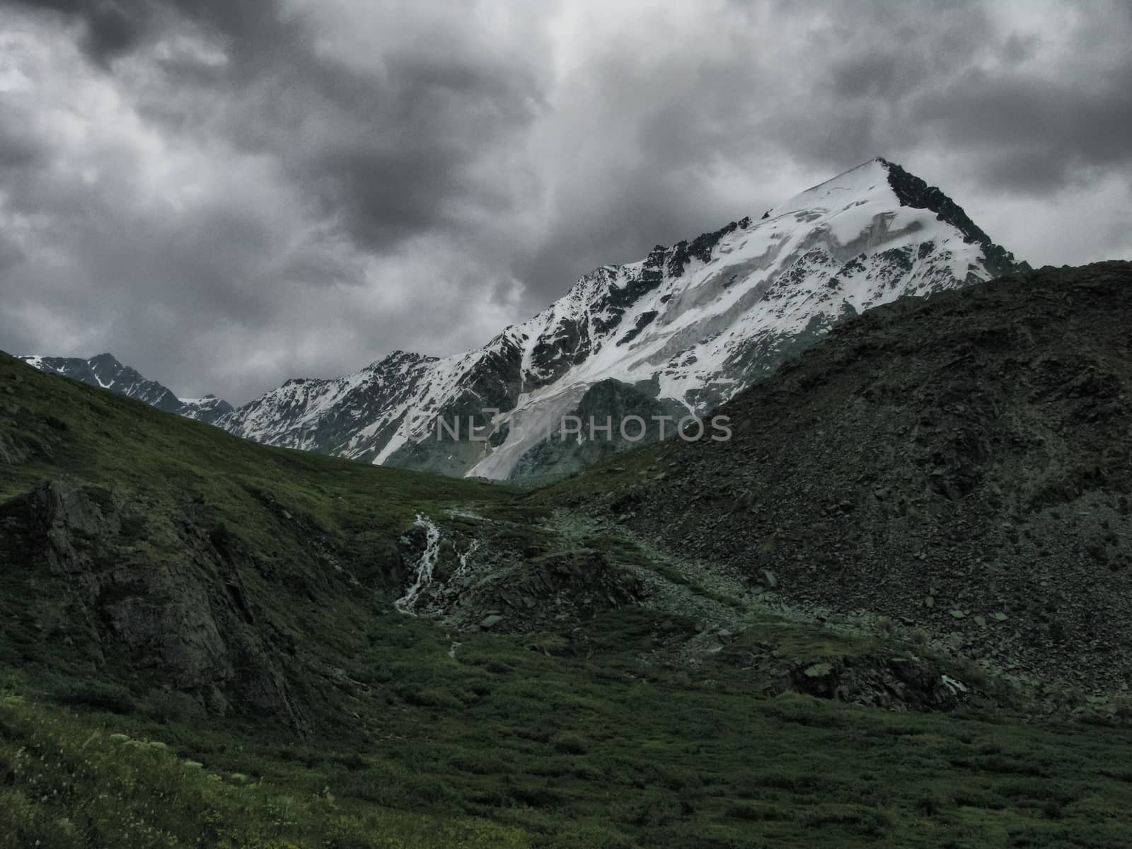 Altai Mountains, beautiful landscape of high altai mountains.