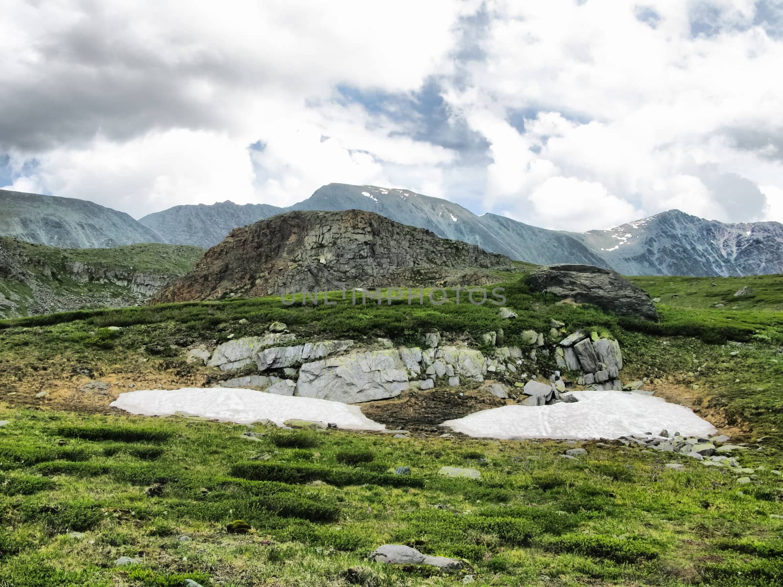 Altai Mountains, beautiful landscape of high altai mountains.