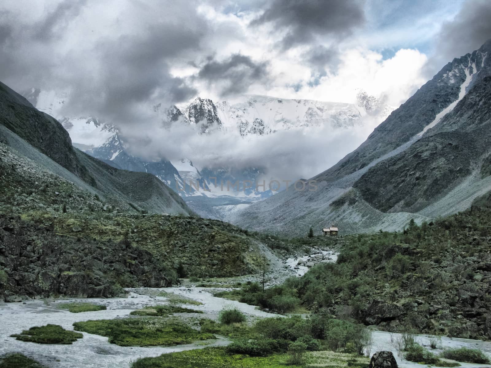 Altai Mountains, beautiful landscape of high altai mountains.