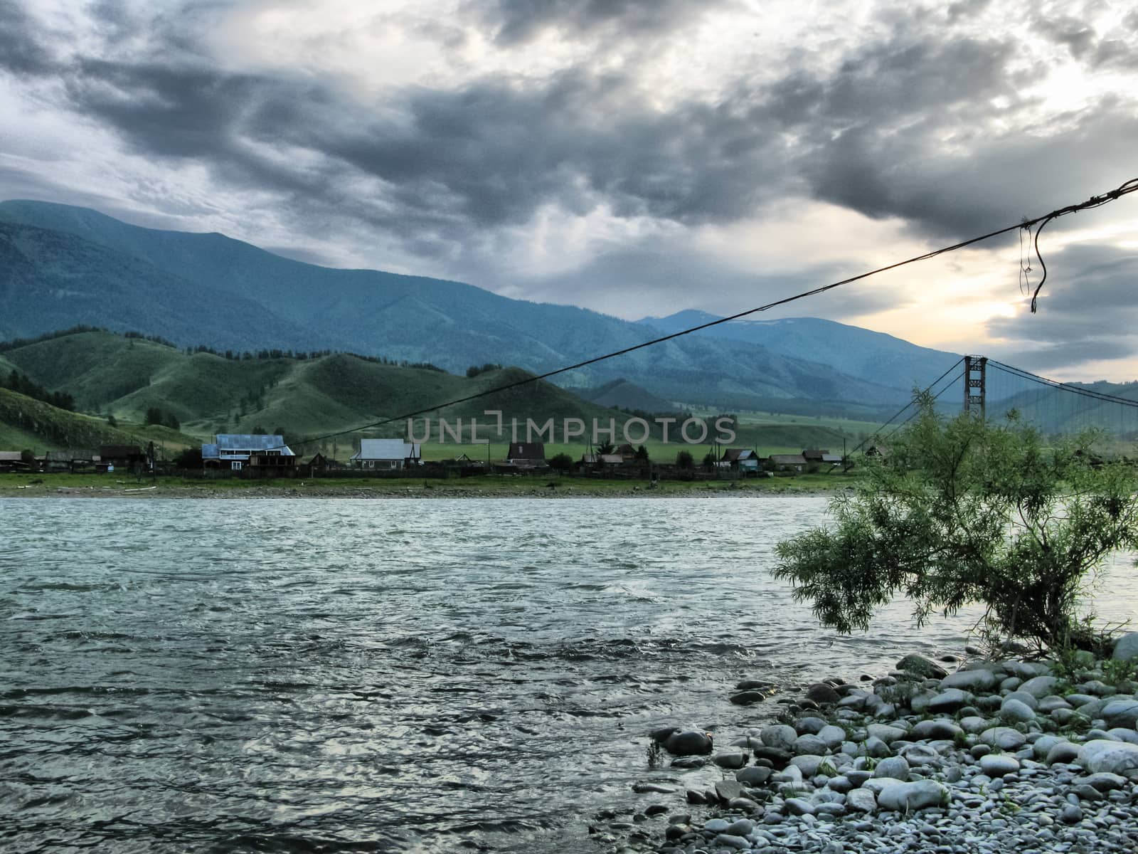 Nature is altai. Mountain landscape, forests and reservoirs of the altai.