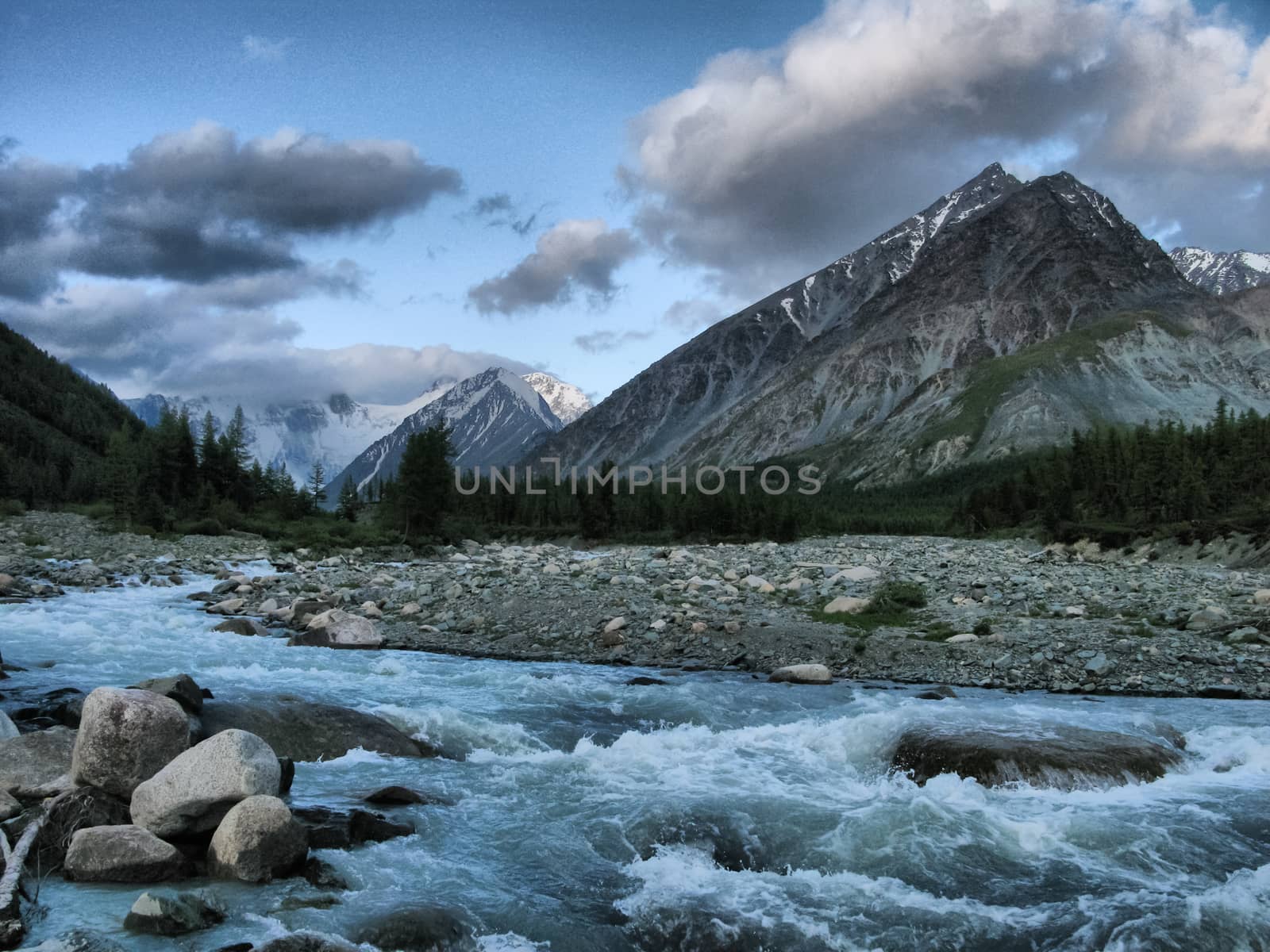 Nature is altai. Mountain landscape, forests and reservoirs of the altai.
