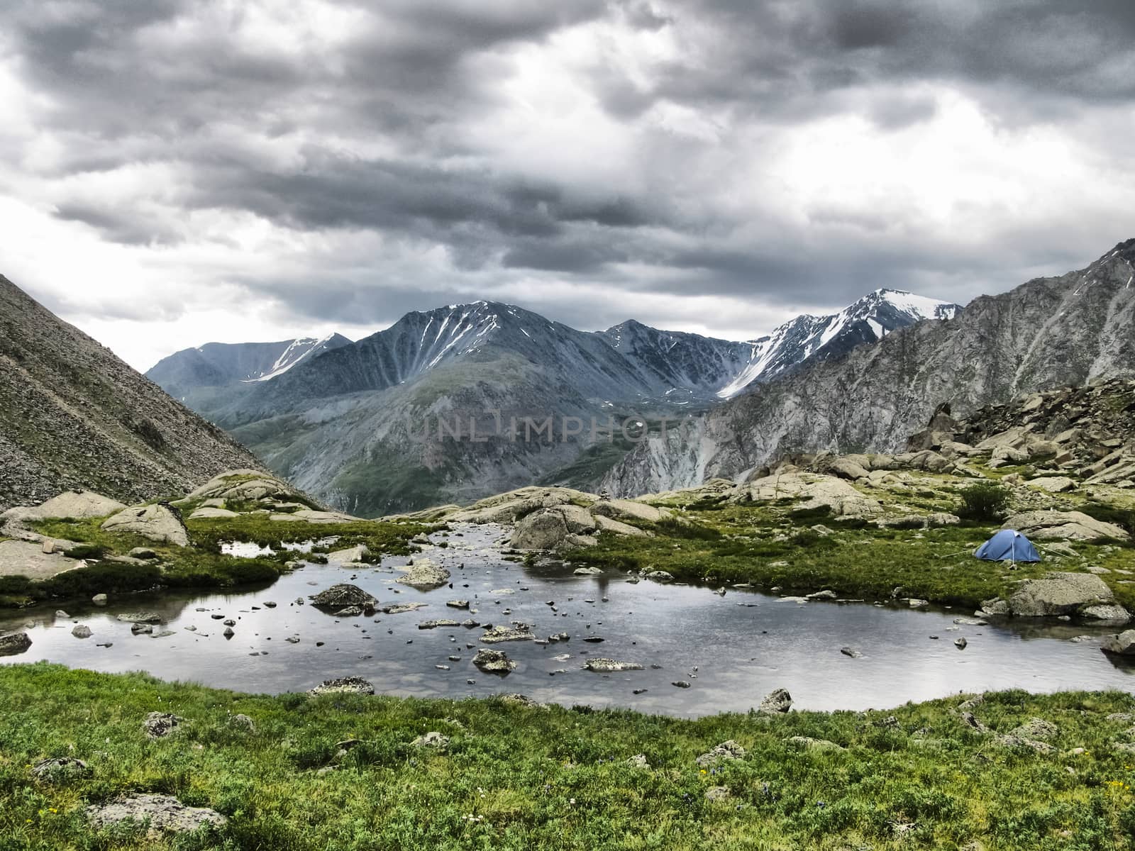 Nature is altai. Mountain landscape, forests and reservoirs of the altai.