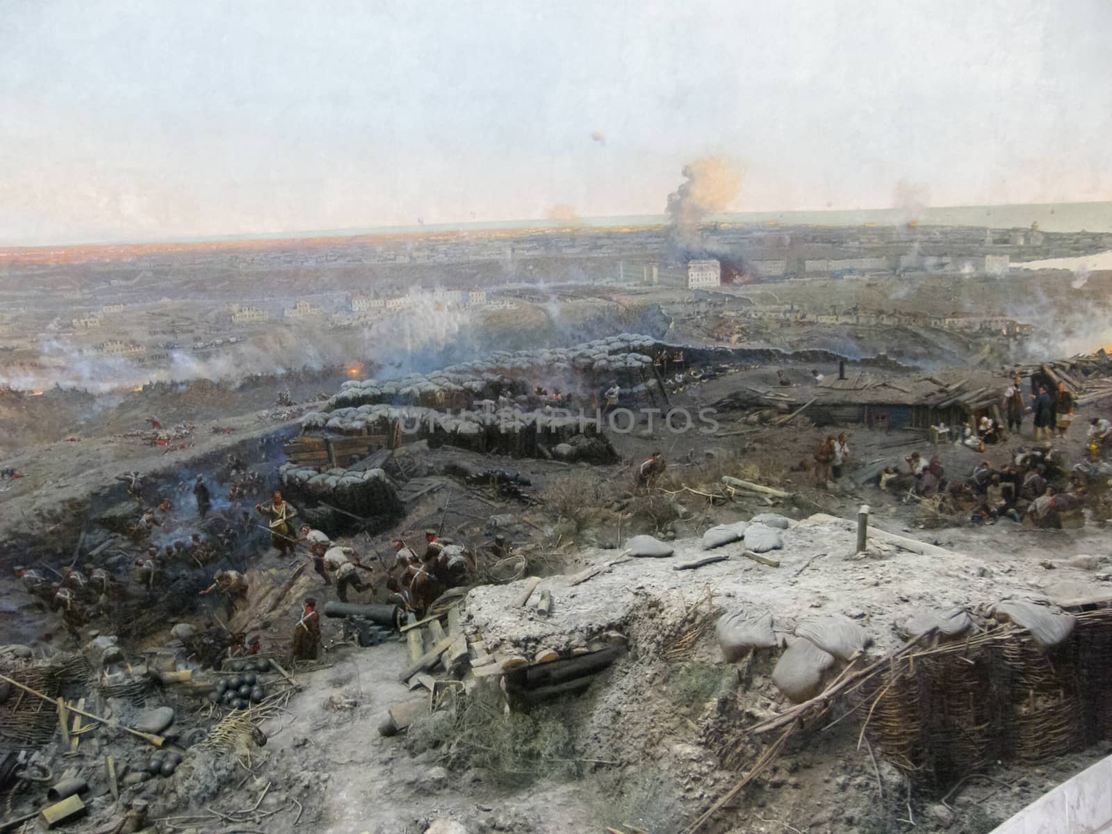 Republic of Crimea, Sevastopol - June 20, 2019: Reconstruction of the events of the defense of Sevastopol in the Crimean War of 1854-55.