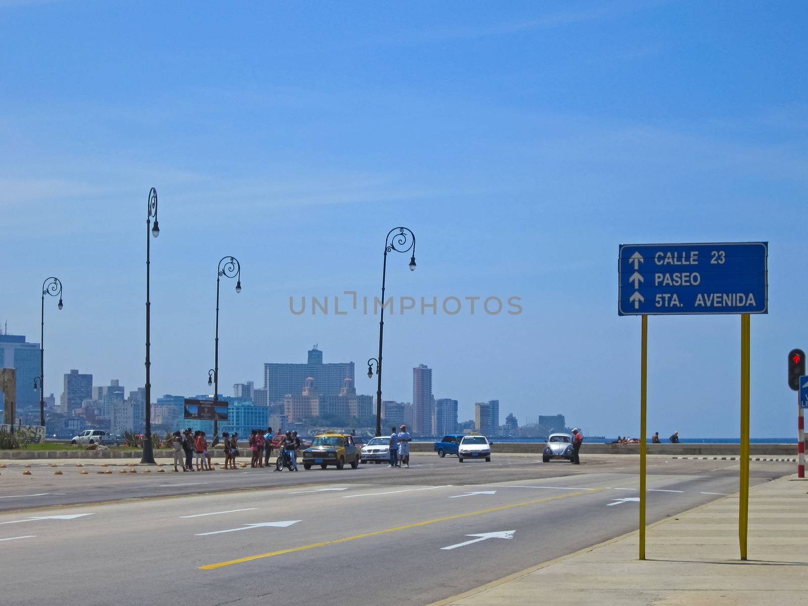 Havana, Cuba - April 03, 2013: Streets of Havana, Hiking Walks in Havana.