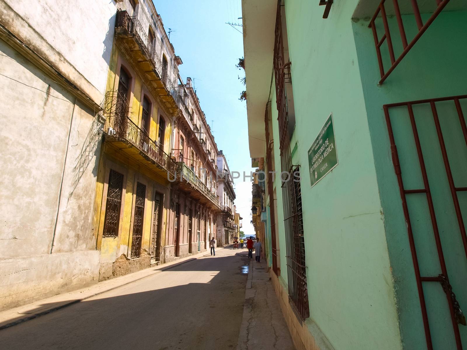 Havana, Cuba - April 03, 2013: Streets of Havana, Hiking Walks in Havana.