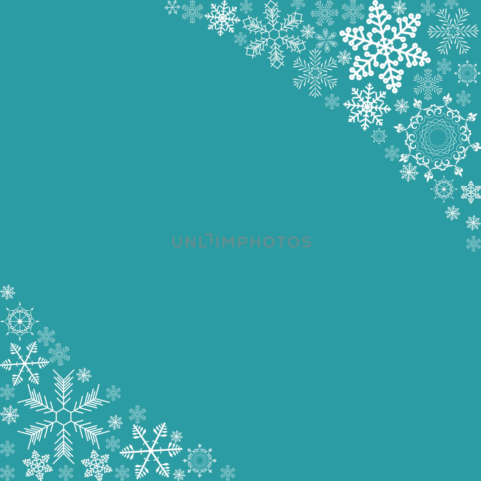 Abstract Winter Design Background with Snowflakes for Christmas and New Year Poster. Vector Illustration EPS10