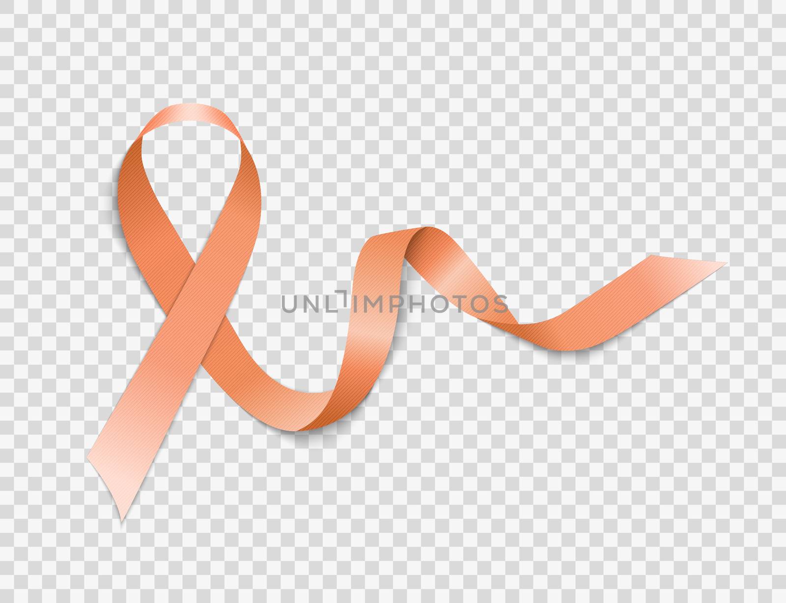 Orange Ribbon a Symbol of Leukemia. Vector Illustration EPS10