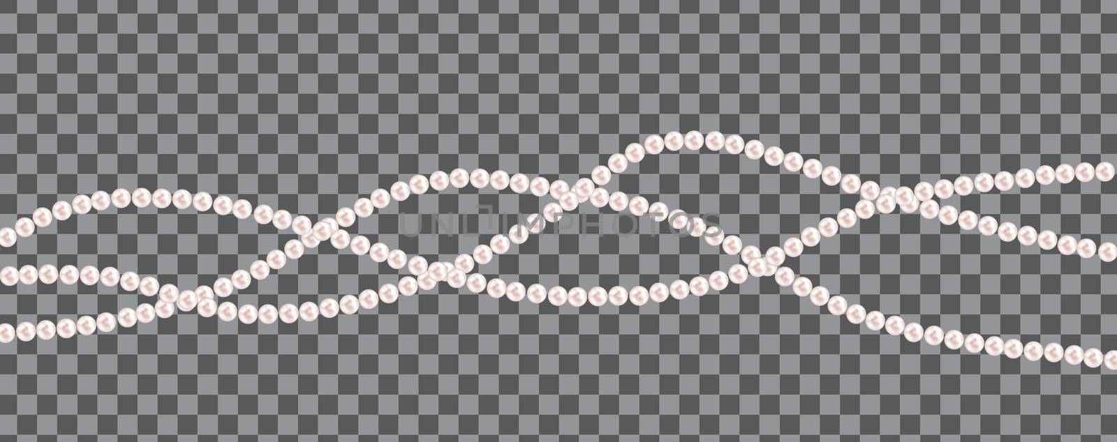 Abstract background with natural pearl garlands of beads. Vector illustration by yganko