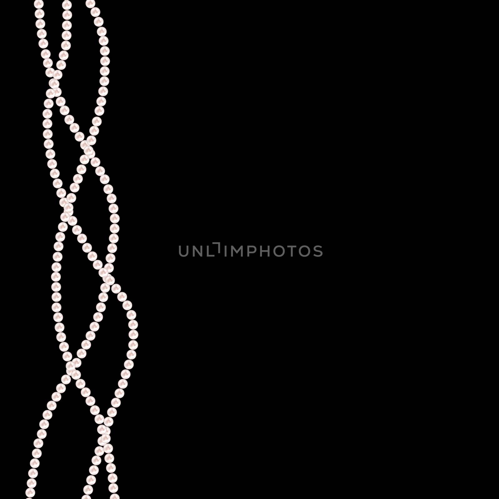 Abstract background with natural pearl garlands of beads. Vector illustration. EPS10