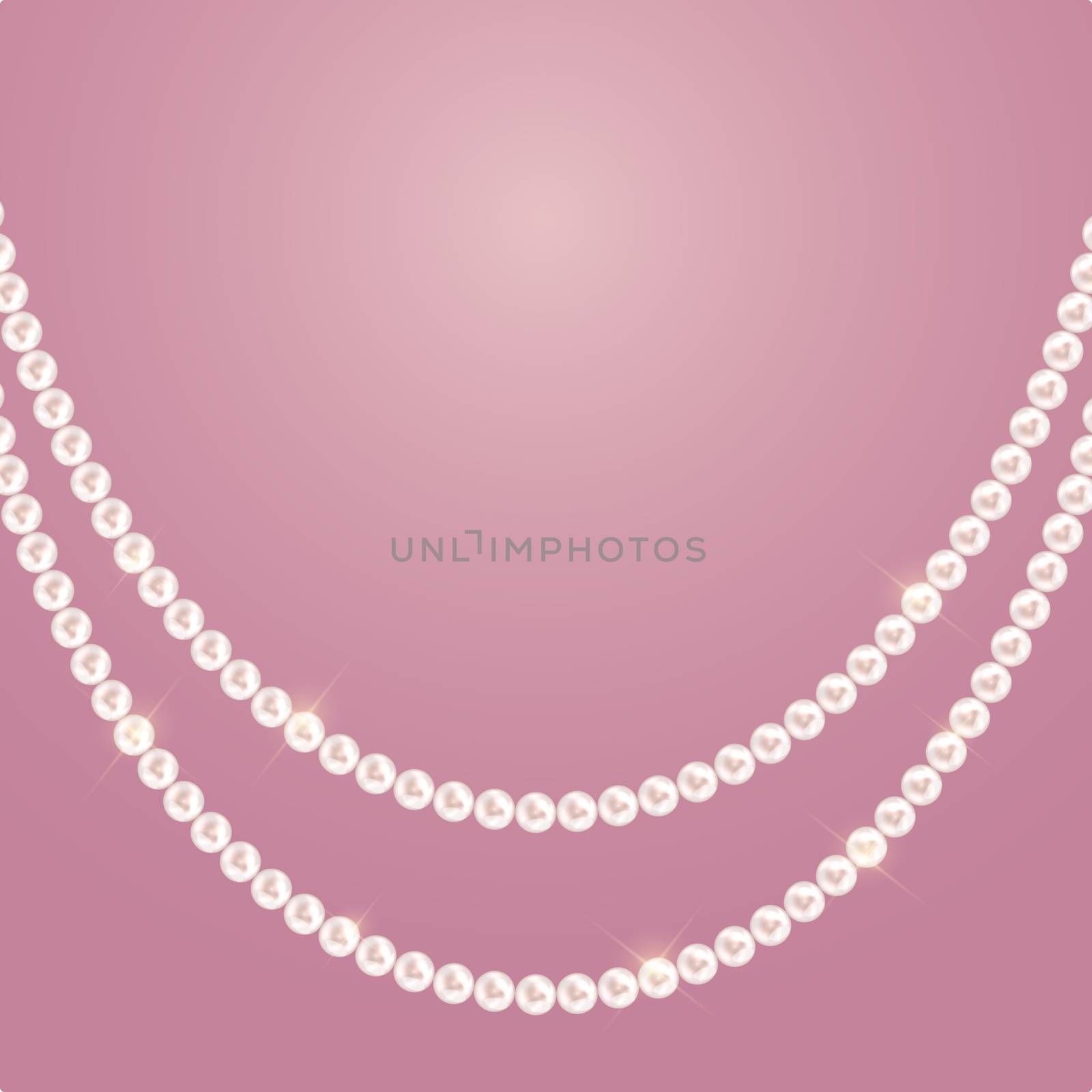 Abstract background with natural pearl garlands of beads. Vector illustration. EPS10