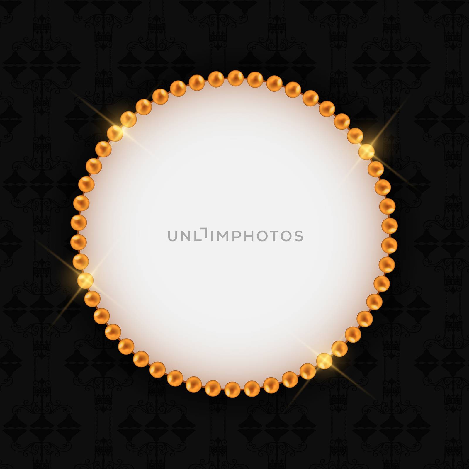 Abstract Beautuful Background with Pearl Frame. Vector Illustration EPS10