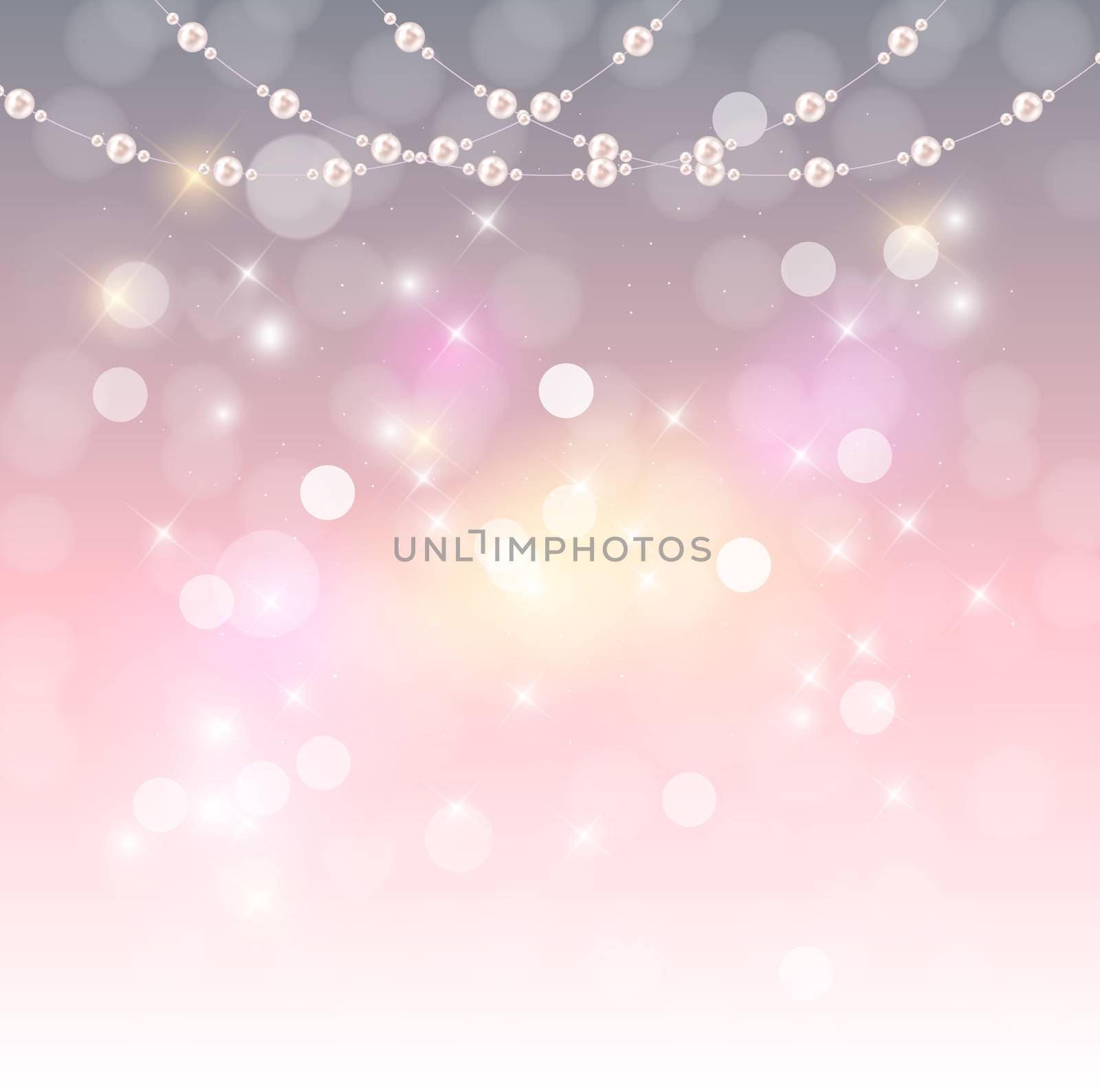 Abstract background with natural pearl garlands of beads. Vector illustration. EPS10