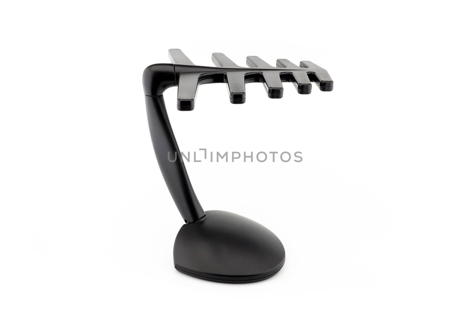 The indoor TV antenna is isolated on a white background