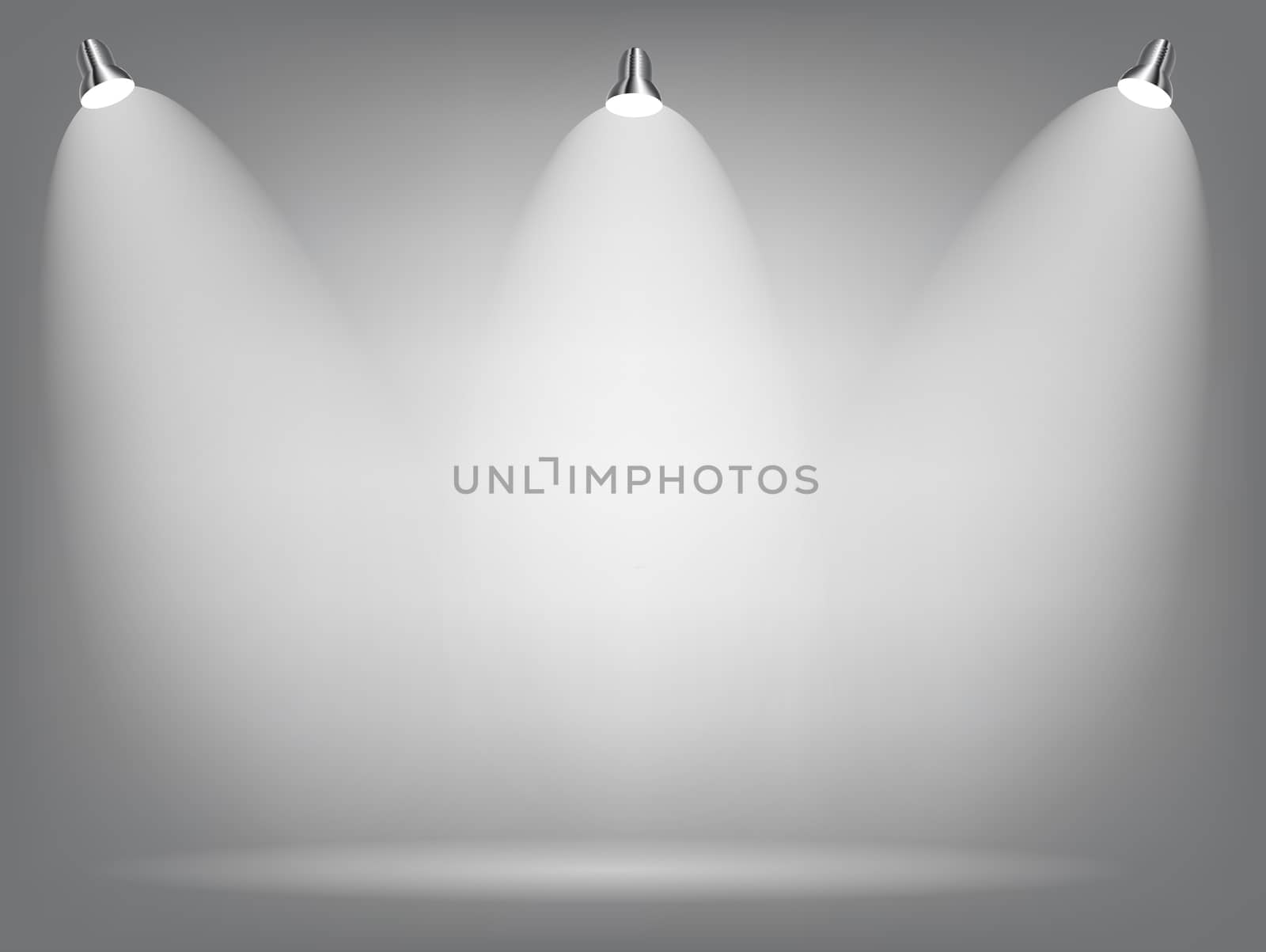 Realistic Bright Projectors Lighting Lamp with Spotlights Lighting Effects with Transparency Background. Vector Illustration EPS10