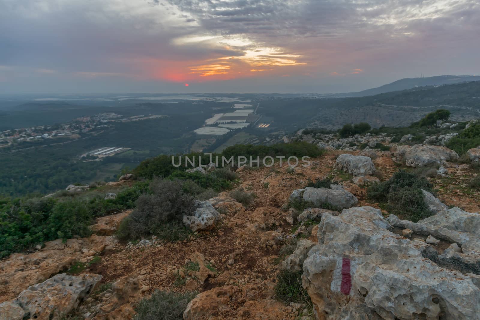 Sunset view of Western Galilee landscape by RnDmS