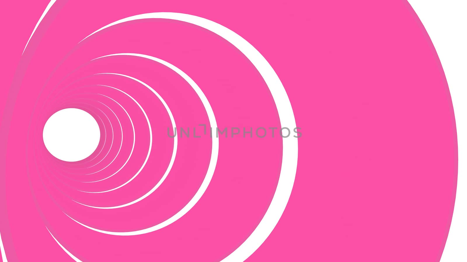 3d render of abstract circle shape in tunnel background