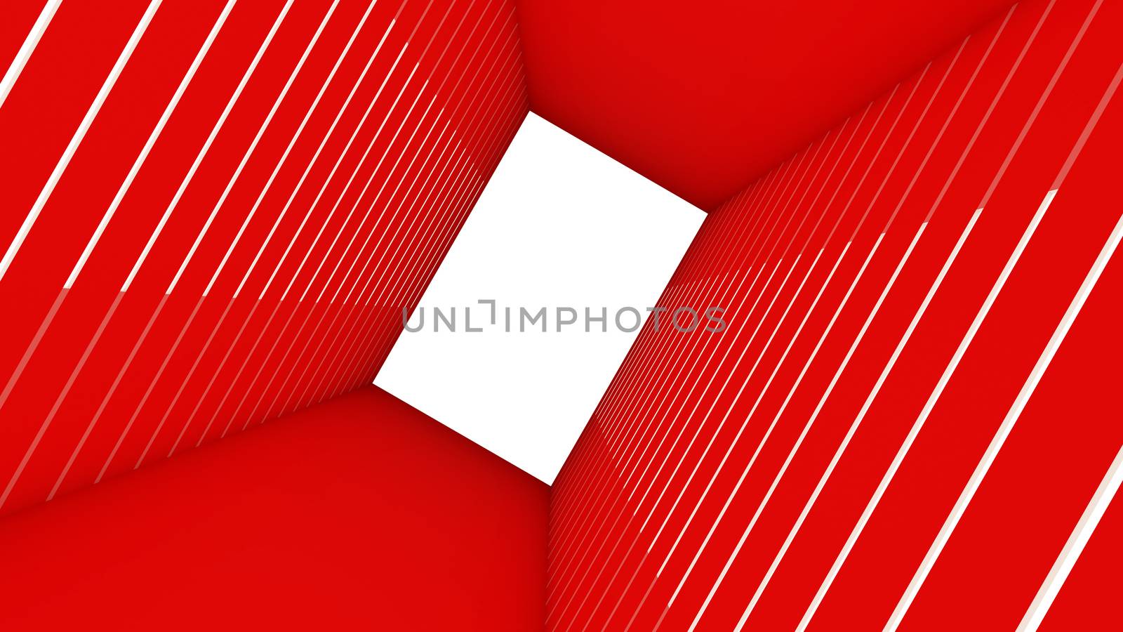 3d render of abstract rectangle shape in tunnel background by mhaostudio