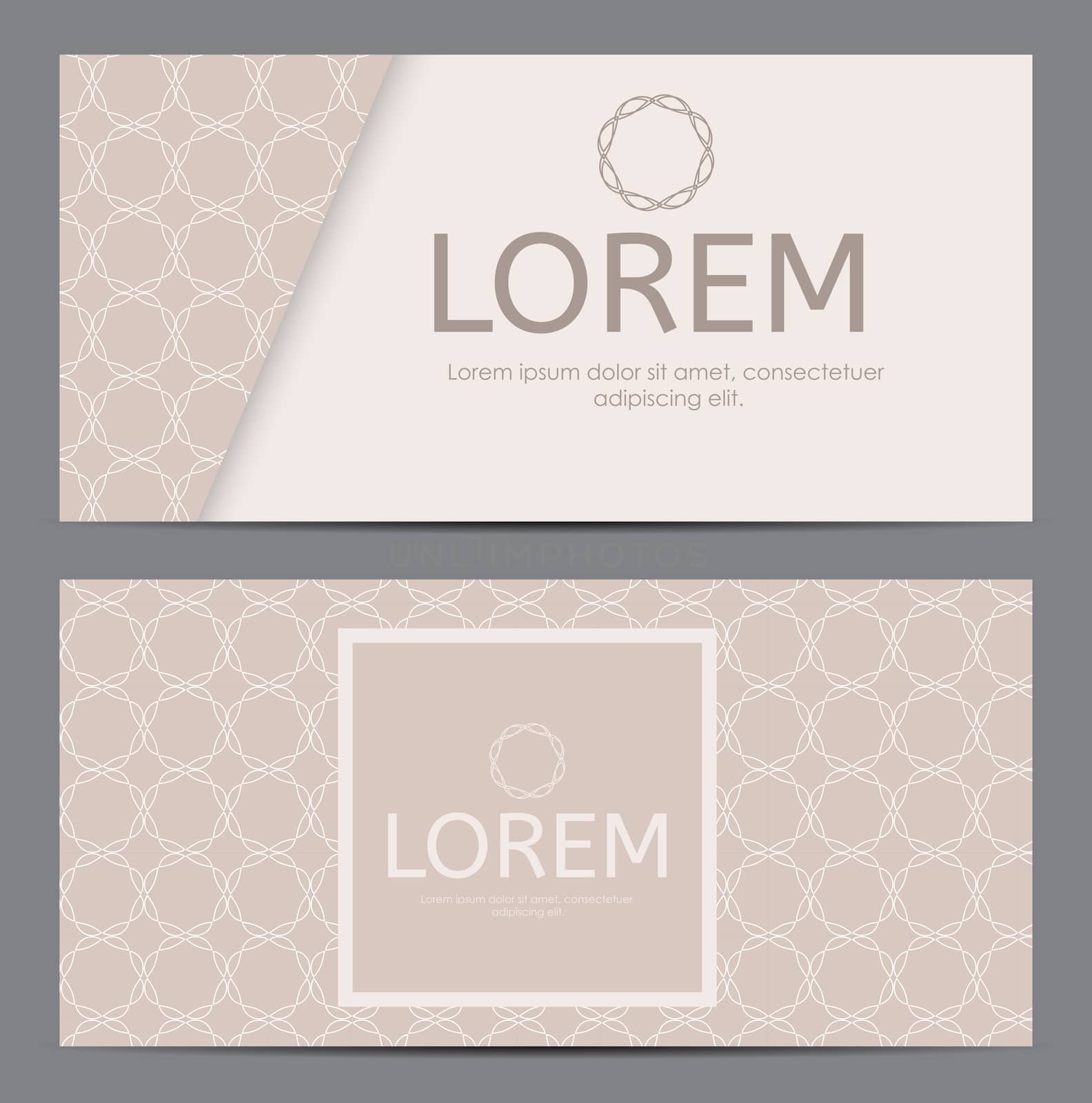 Abstract Business Card with Geometric Pattern. Vector Illustration EPS10