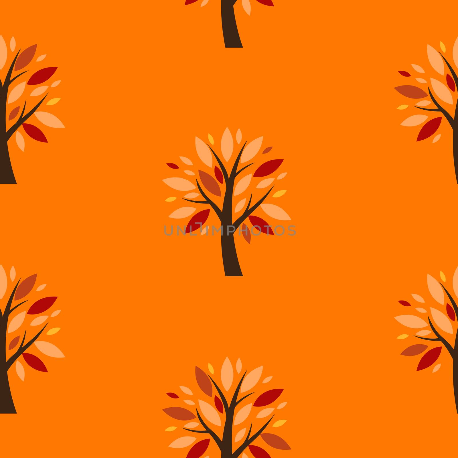 Abstract Vector Tree Seamless Pattern Background Illustration EPS10