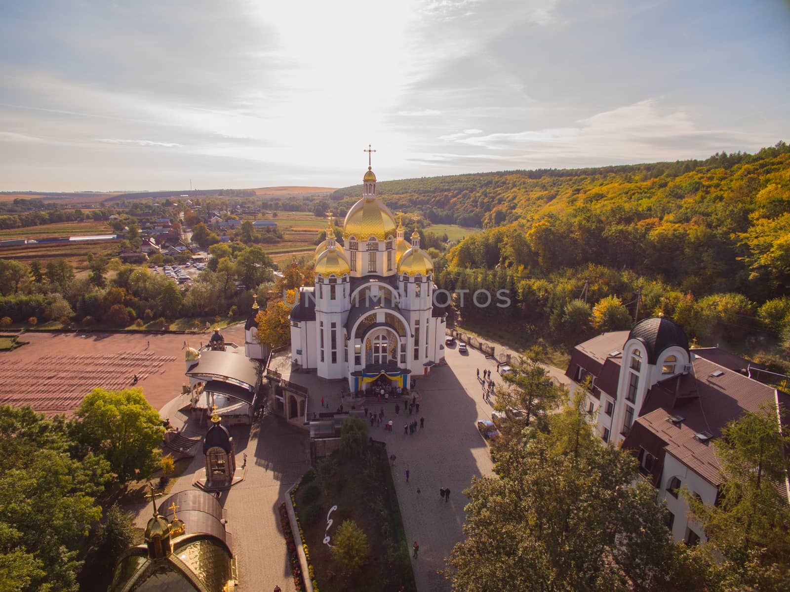 Aerial View of the Marian Spiritual Center in Zarvanytsia. Pilgrimage Place. by TrEKone