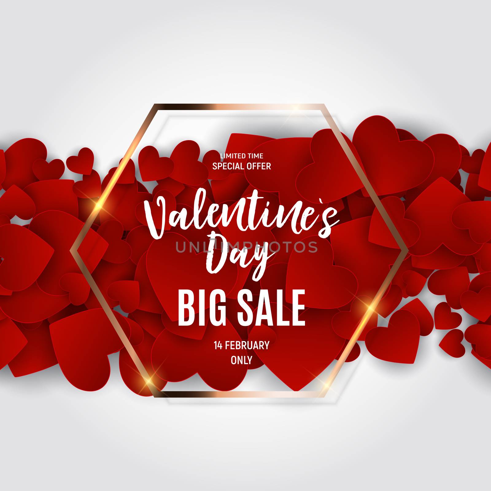 Valentine's Day Love and Feelings Sale Background Design. Vector illustration EPS10