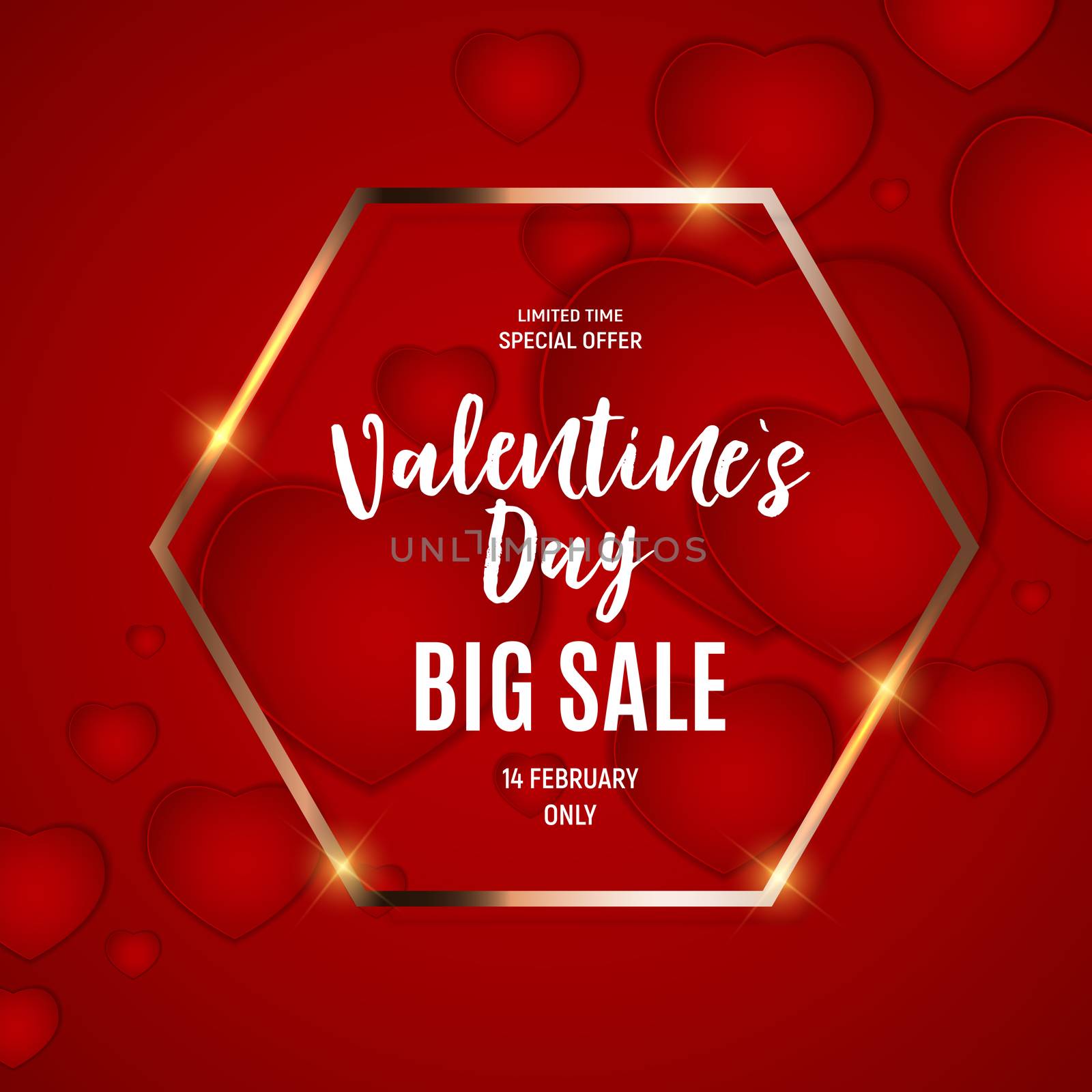 Valentine's Day Love and Feelings Sale Background Design. Vector illustration EPS10