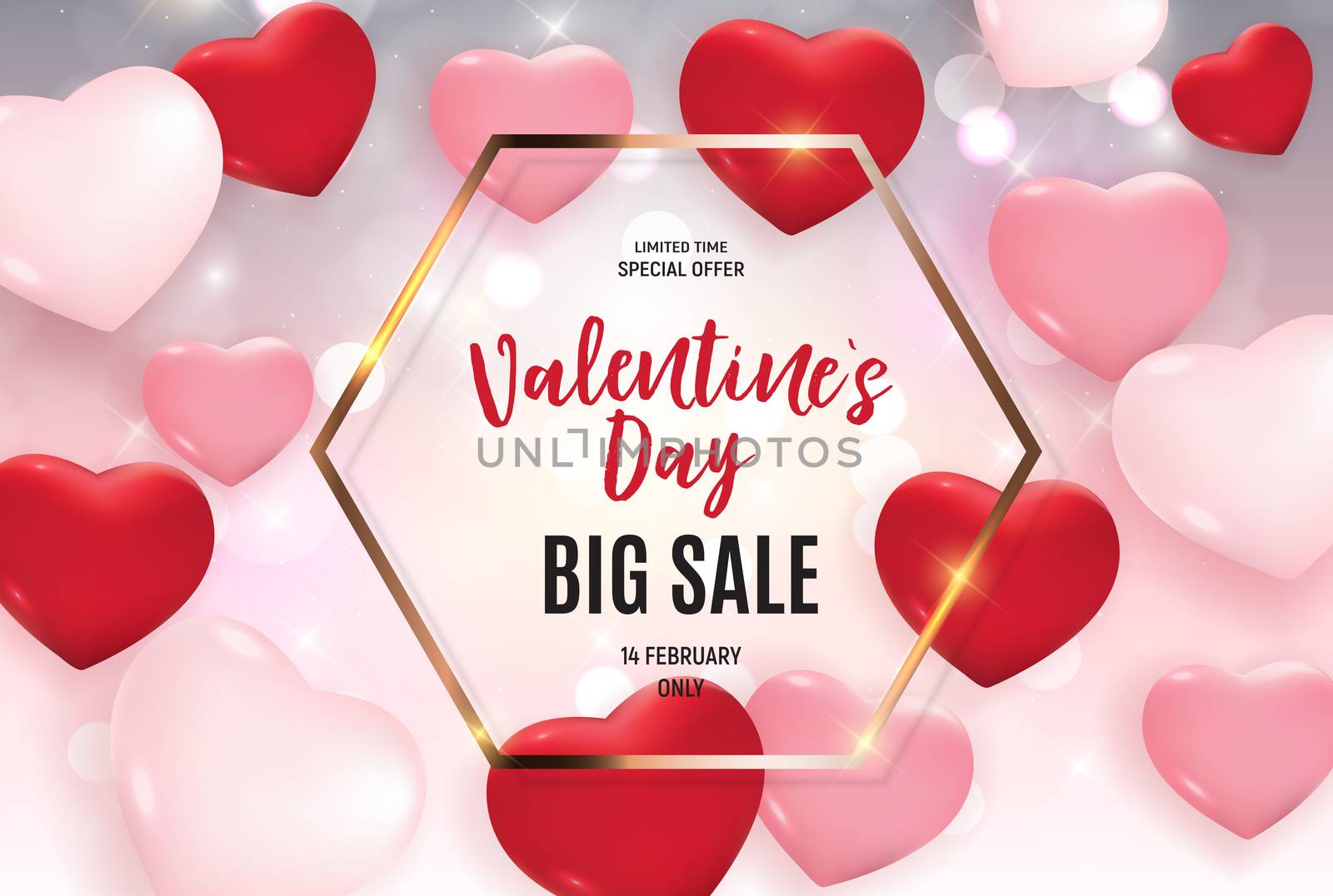 Valentine's Day Love and Feelings Sale Background Design. Vector illustration EPS10