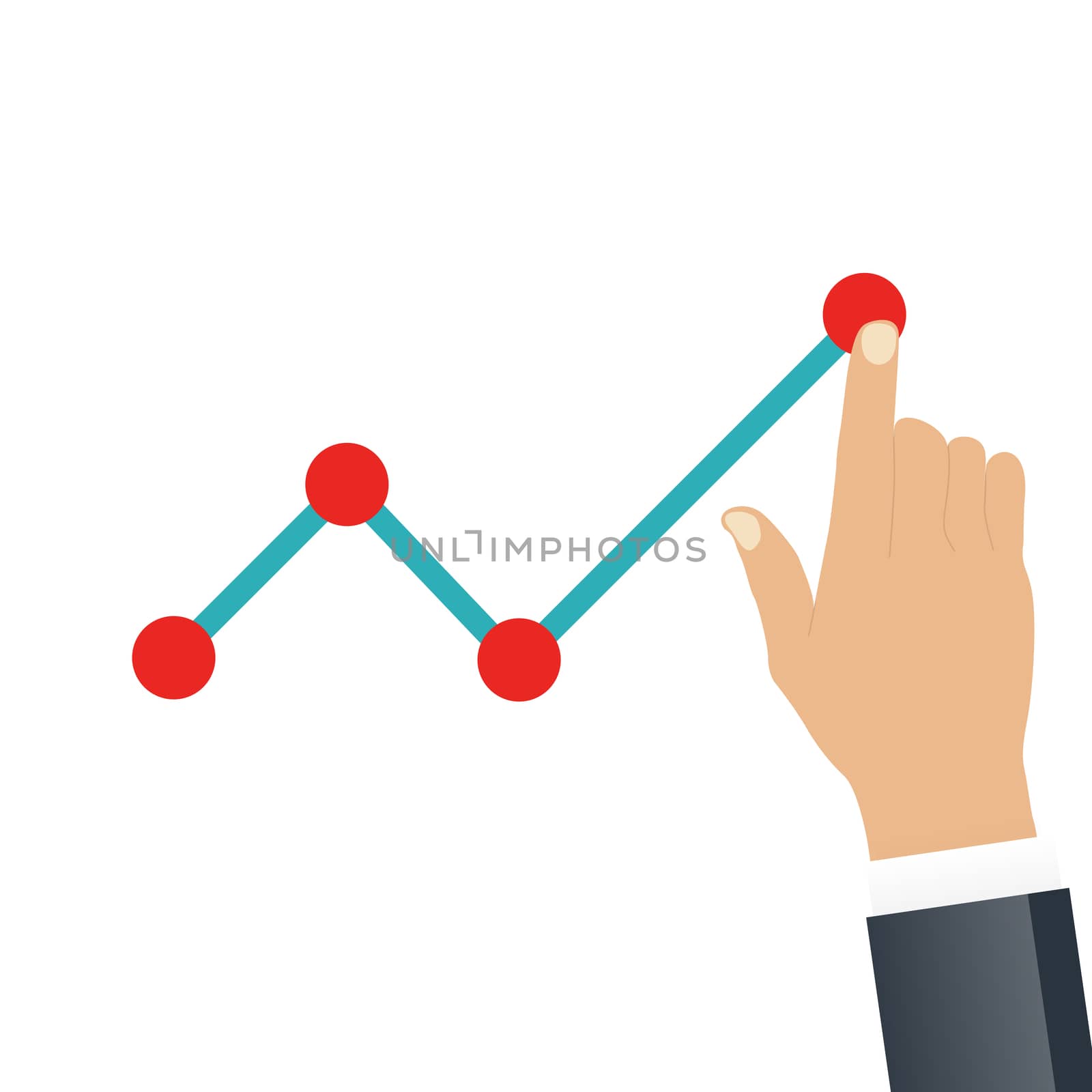 Growing business graph. Profit concept.Vector Illustration EPS10