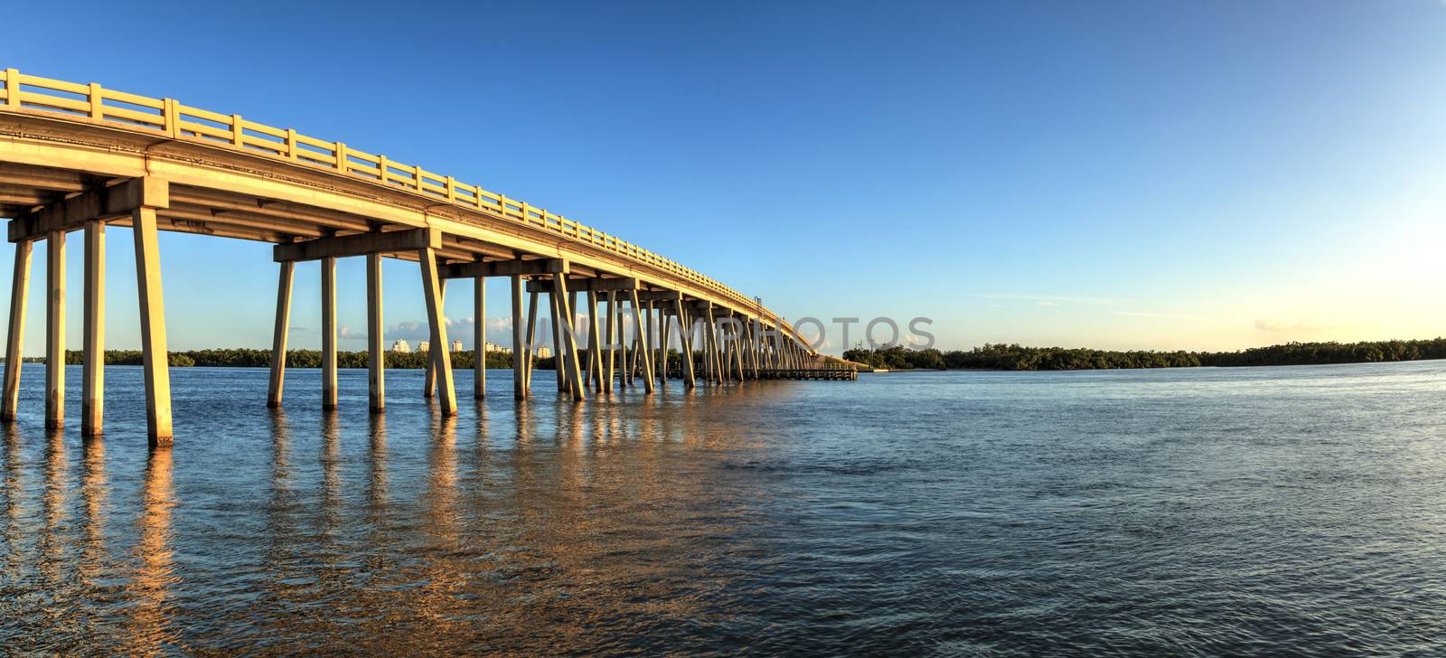 Big Hickory Bridge crosses New Pass in Estero Bay toward Bonita by steffstarr