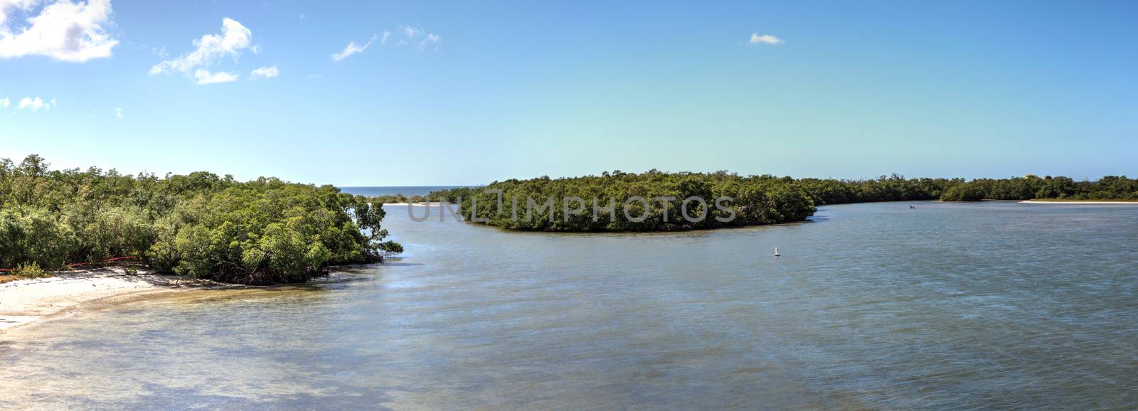 Panoramic of Estero Bay with its mangrove islands in Bonita Spri by steffstarr