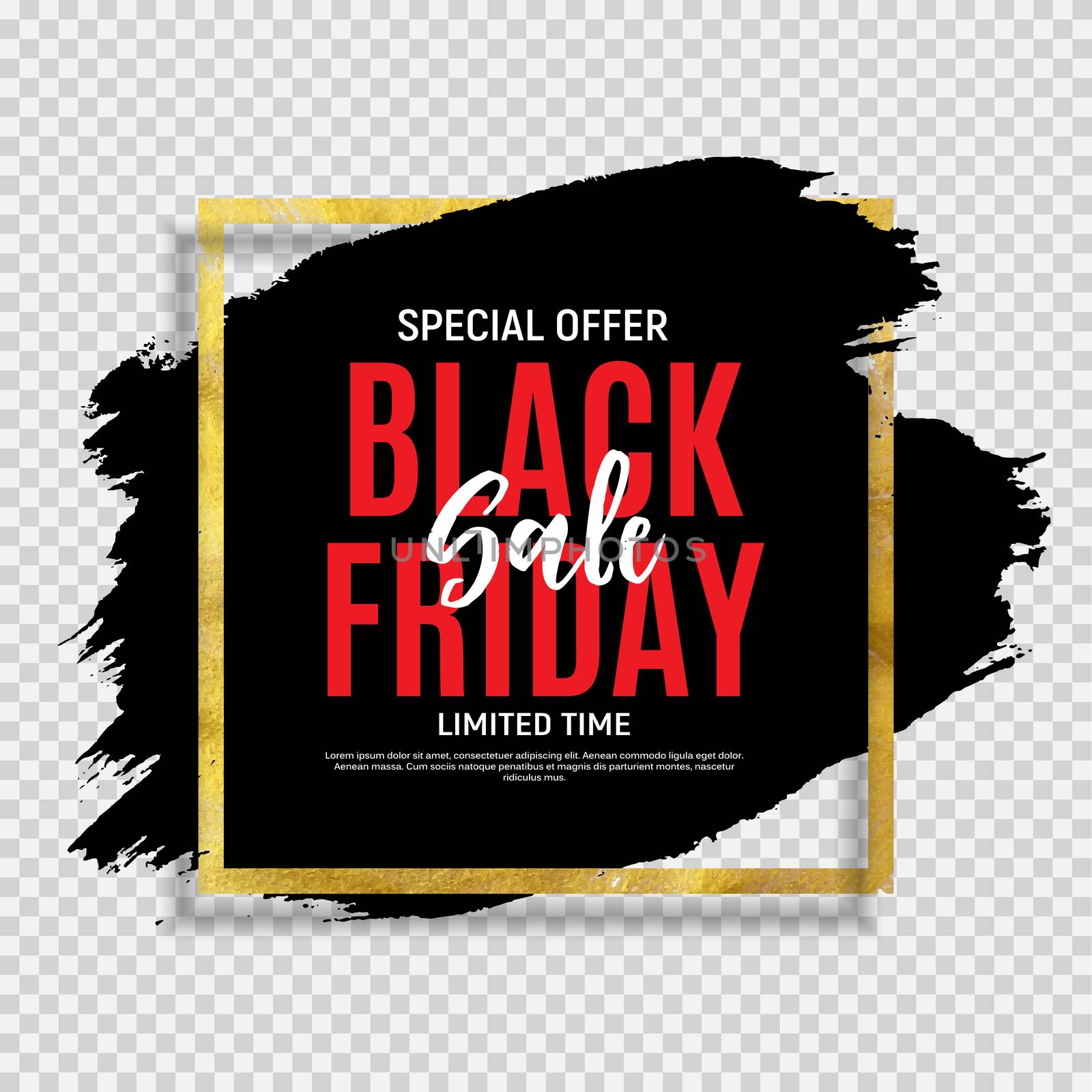 Black Friday Sale Banner Template. Vector Illustration EPS10
